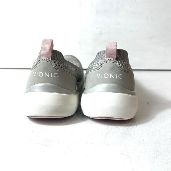 Vionic Womens 6 Slip On Knit Gray Glitter Comfort Casual Rubber Sole Shoe KALLIE - Picture 7 of 9